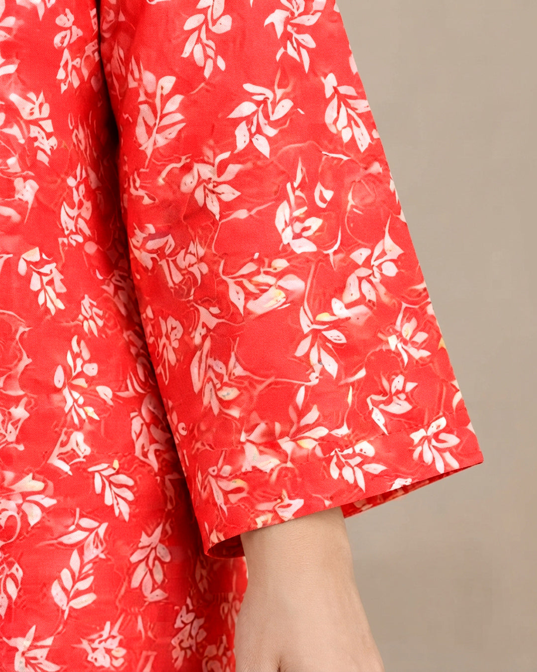 Pink Floral Printed Unstitched 2-Piece Suit