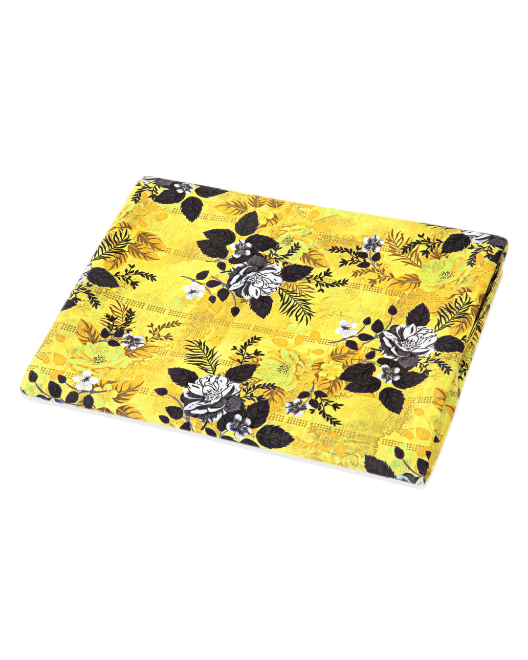 Yellow Floral Printed Unstitched 2-Piece Suit