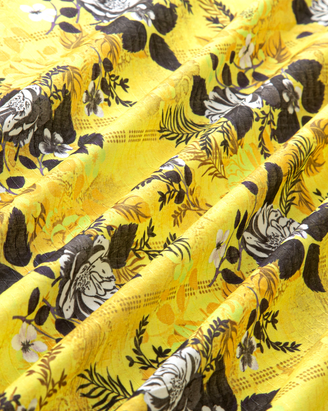 Yellow Floral Printed Unstitched 2-Piece Suit